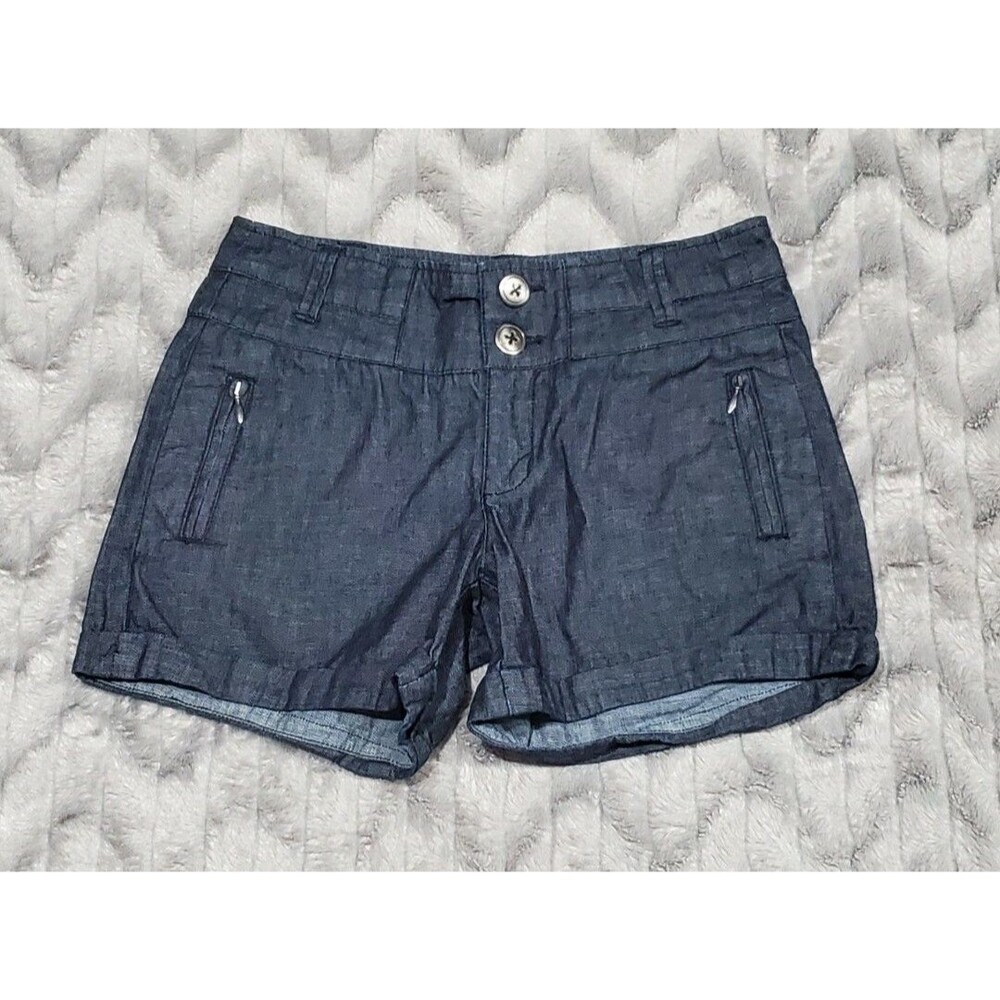 Daughters Of The Liberation Womens Size 2 Dark Chambray Trouser Style Shorts